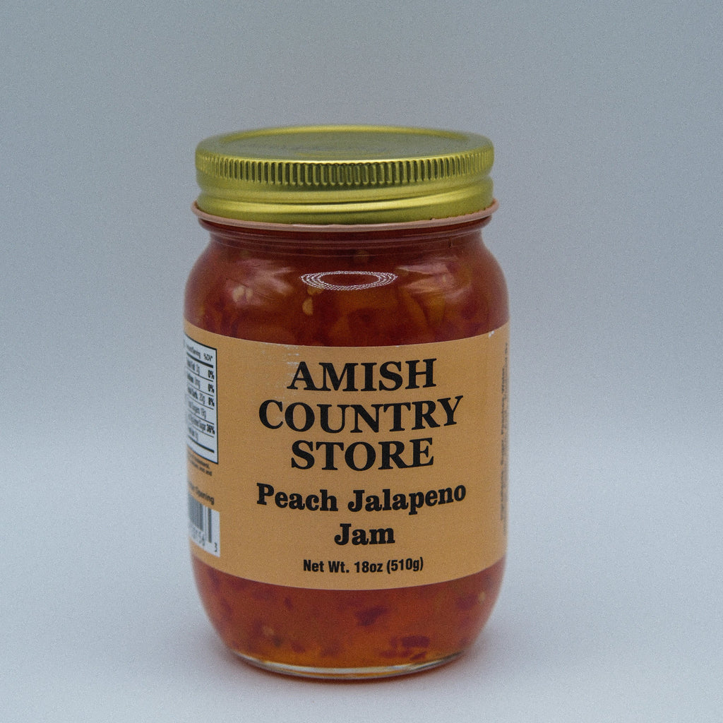 Peach Jalapeno Jam | Sweet & Spicy Country Spread | 18 oz.