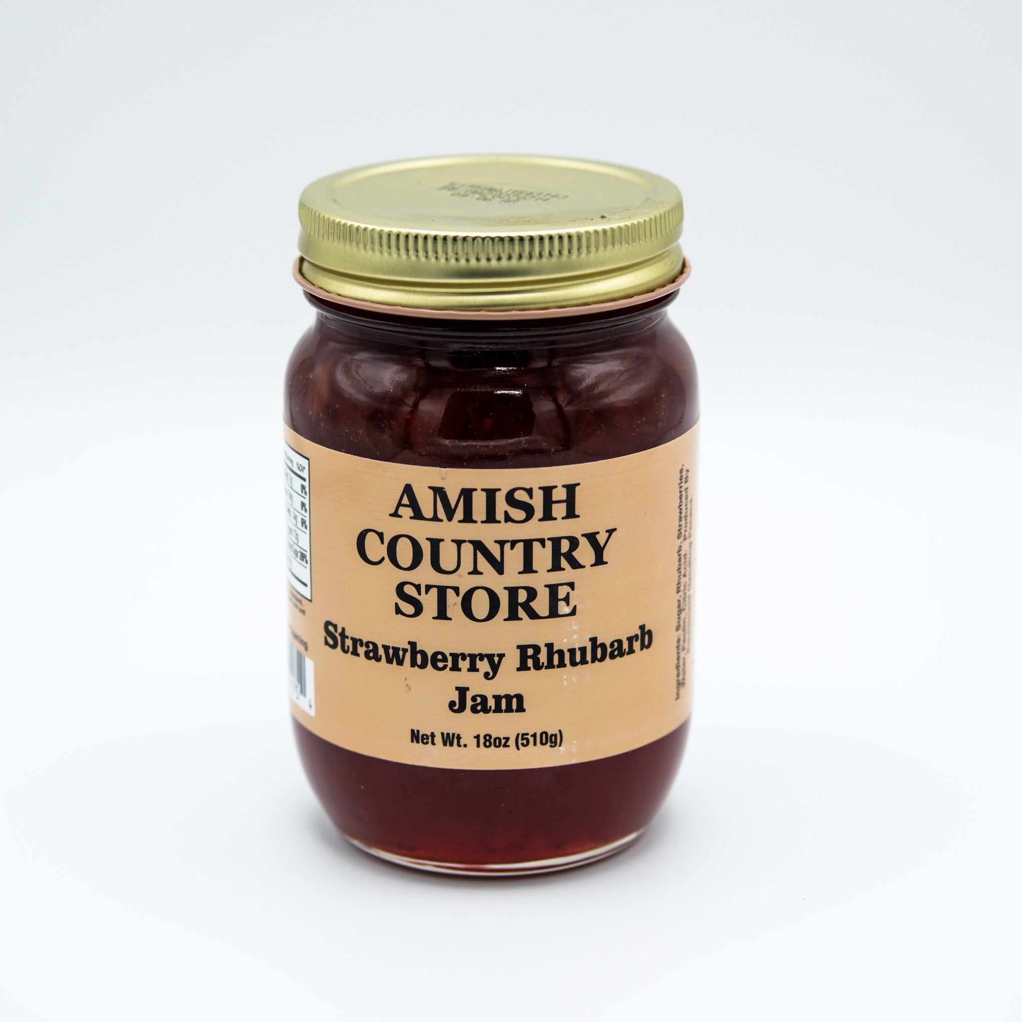 Strawberry Rhubarb Jam | Sweet & Tangy Old-Fashioned Spread | 18 oz