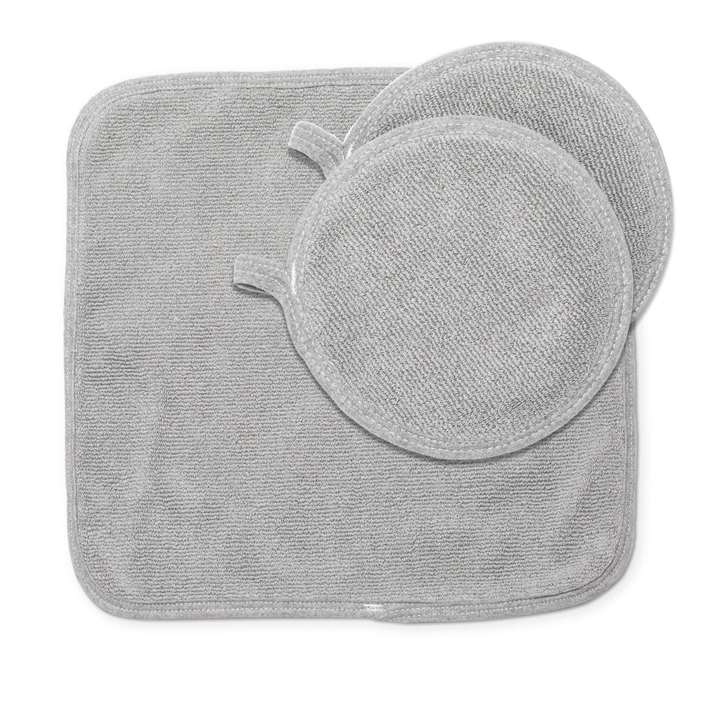 Cook & Clean Bundle 100% Cotton Dish Drying Mat 16" x 18.5", (2) 100% Cotton Pot Holders