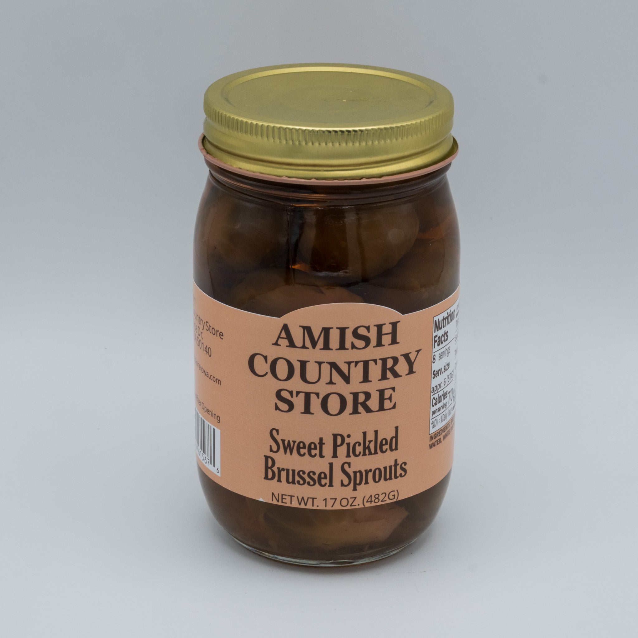 Sweet Pickled Brussels Sprouts | Old-Fashioned Country Pantry Pickle | 17 oz
